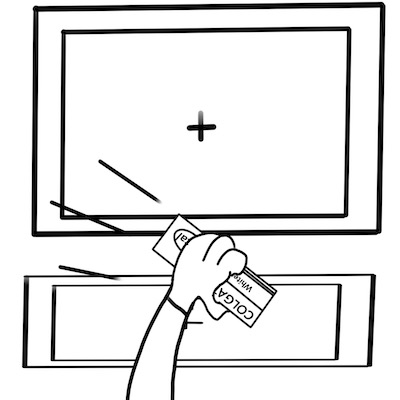 image of Anothony trying to scan an item