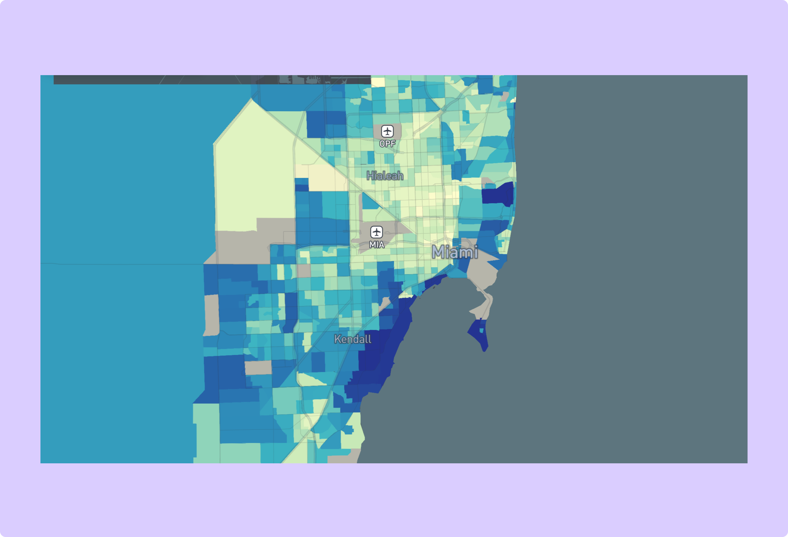 image of mockup with dark map theme