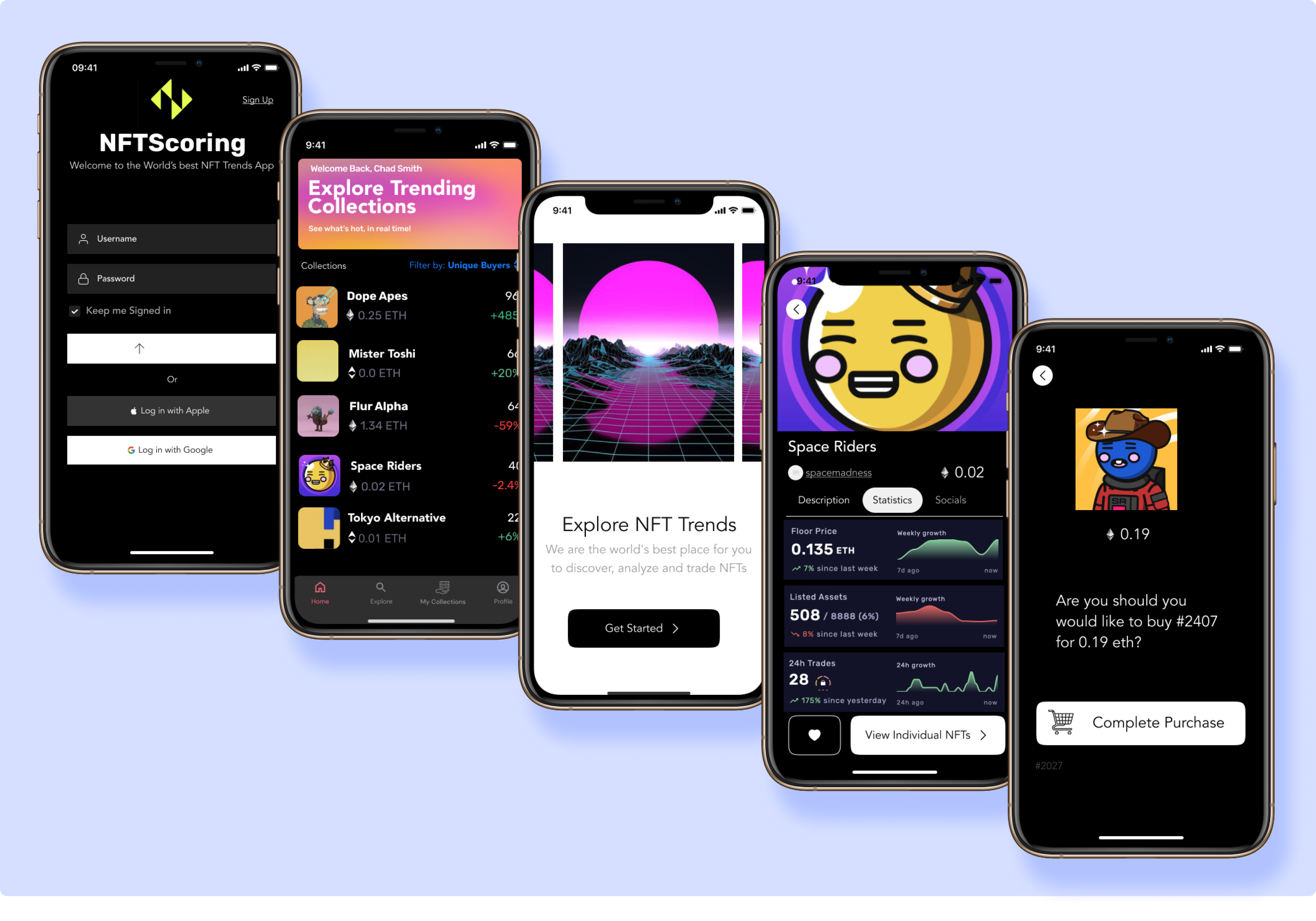 image of assorted app screens